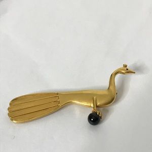 MFA Museum of Fine Arts Goldtone Bird Brooch